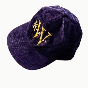 KEY WEST Ball Cap ~ Black Brushed Twill, Gold Metallic Logo, Snap Back ~ NEW VTG